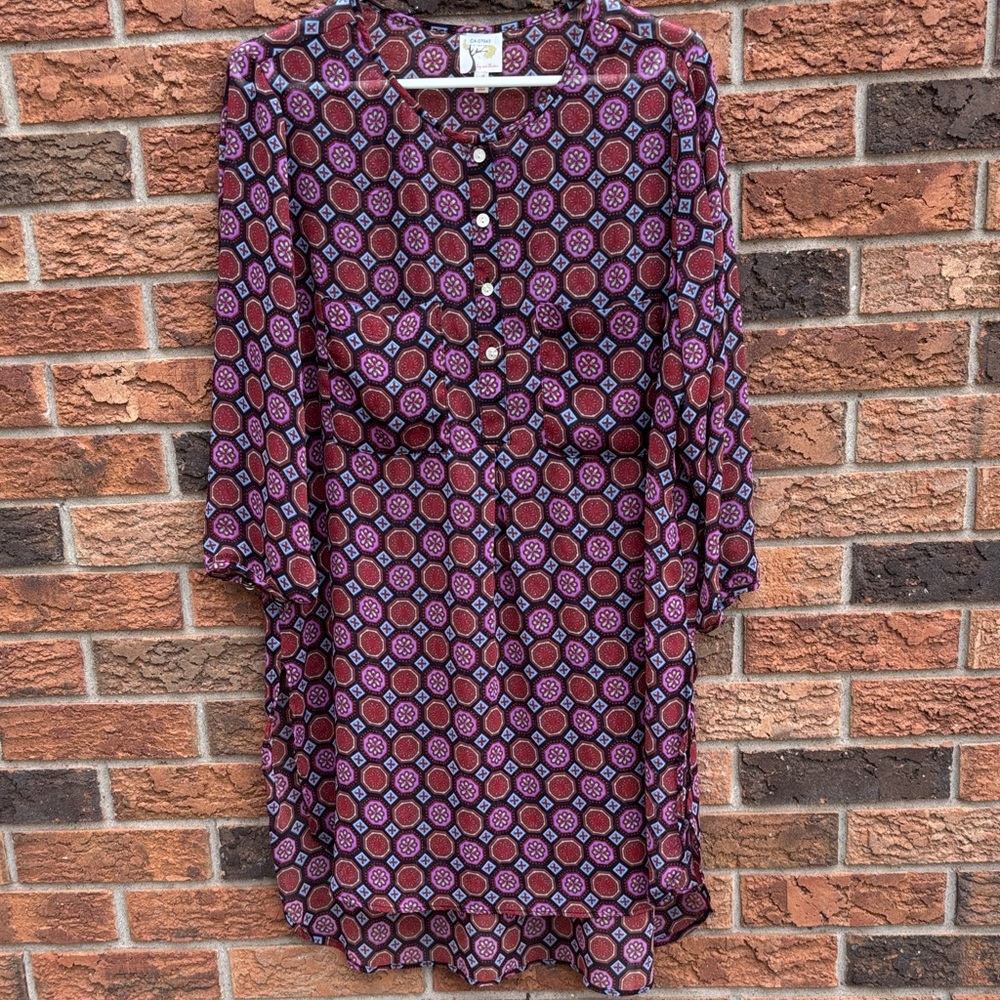 🍀3 for $25🍀 Fig and Flower tunic style blouse.